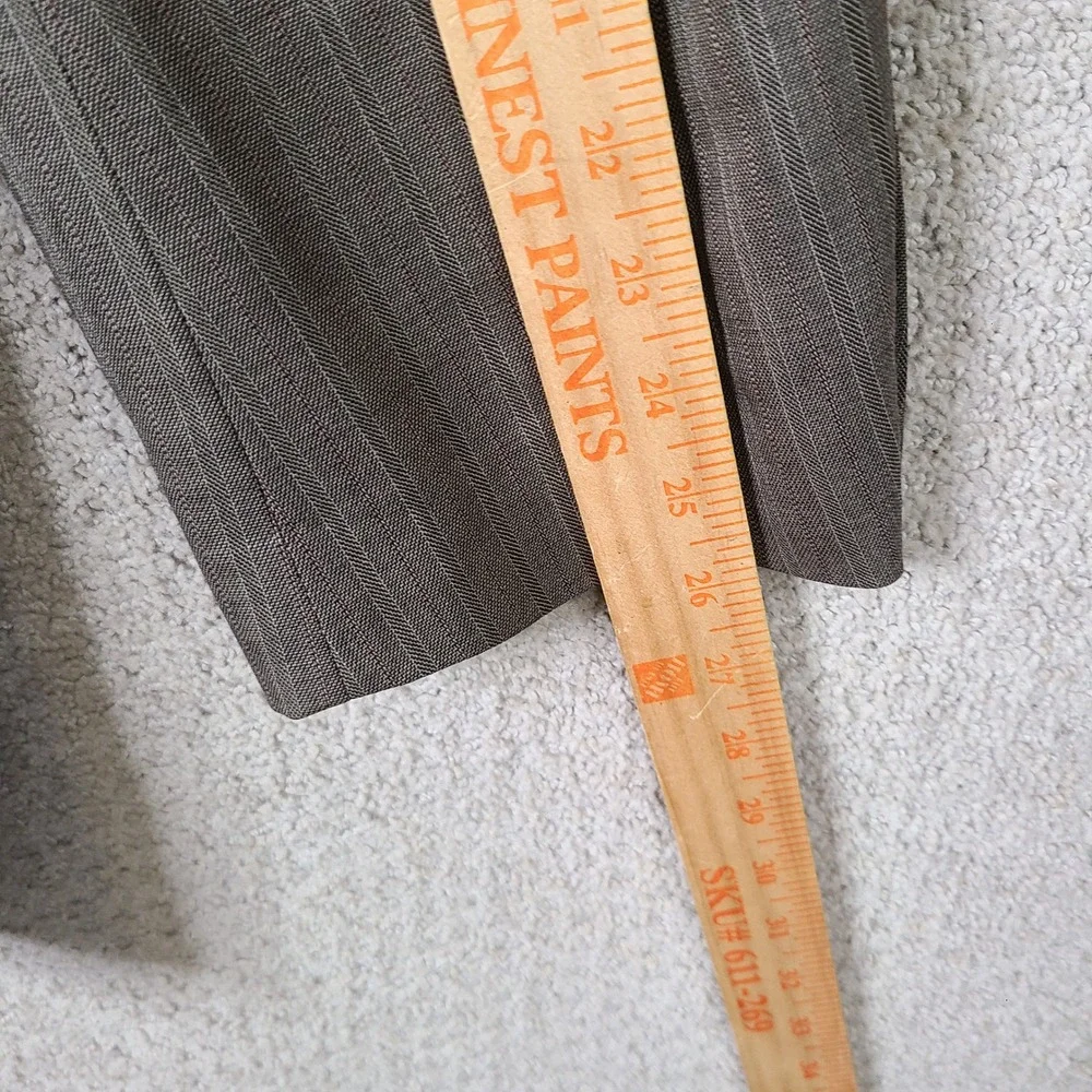 Ideal Jacket Mens‎ 44L Brown Striped Blazer Two Button Super 140s Wool Suit Coat